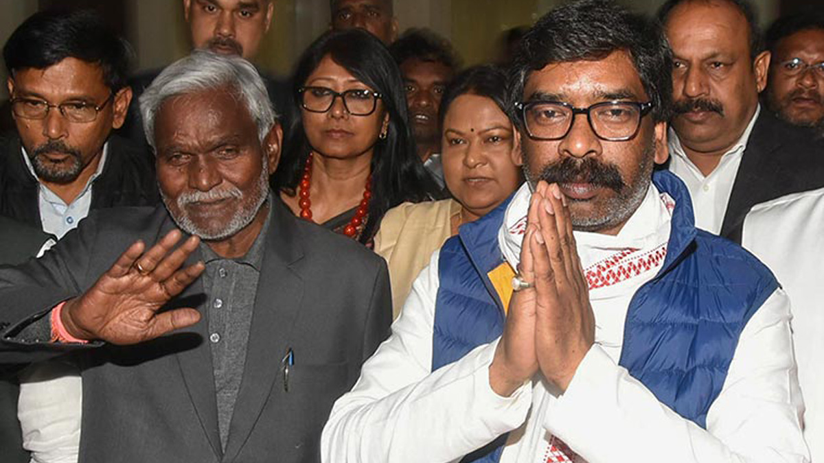 Champai Soren and Hemant Soren